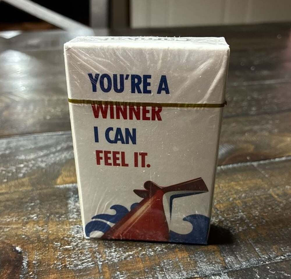 Carnival Cruise Line Playing Cards You're A Winner I Can Feel It Sealed